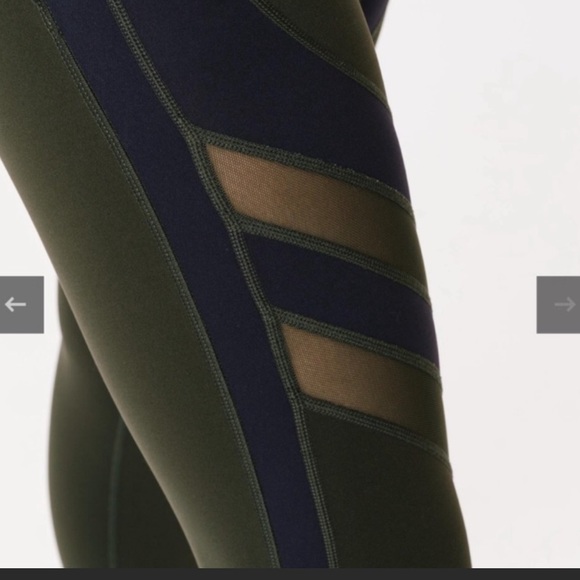 Zyia Active Dark Olive Mesh7/8 Leggings. Size 4 - Picture 4 of 12